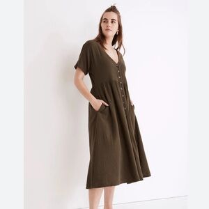 Nima Double Face Cotton Gauze Midi Dress
